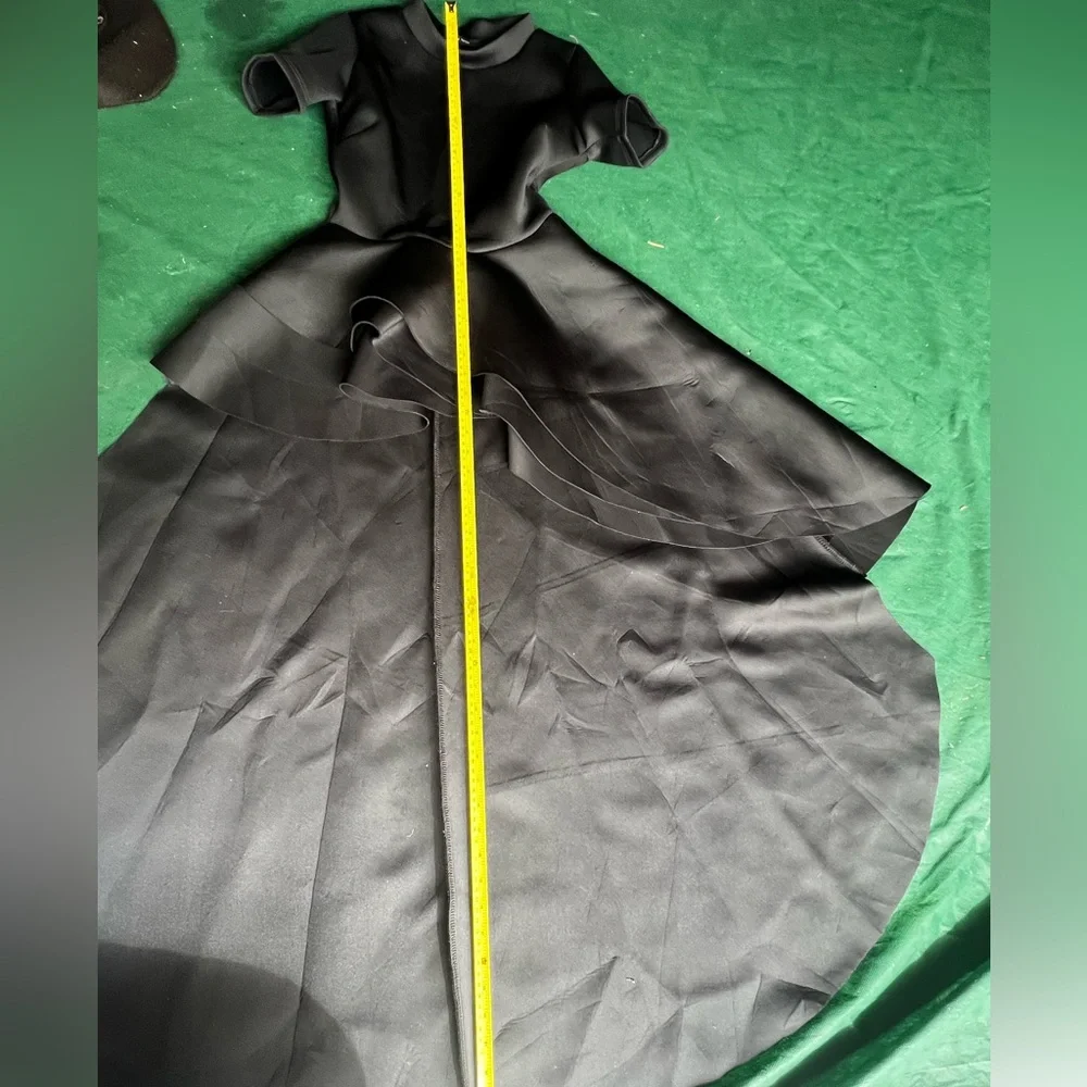 Black High-Low Peplum Dress - Picture 9 of 10